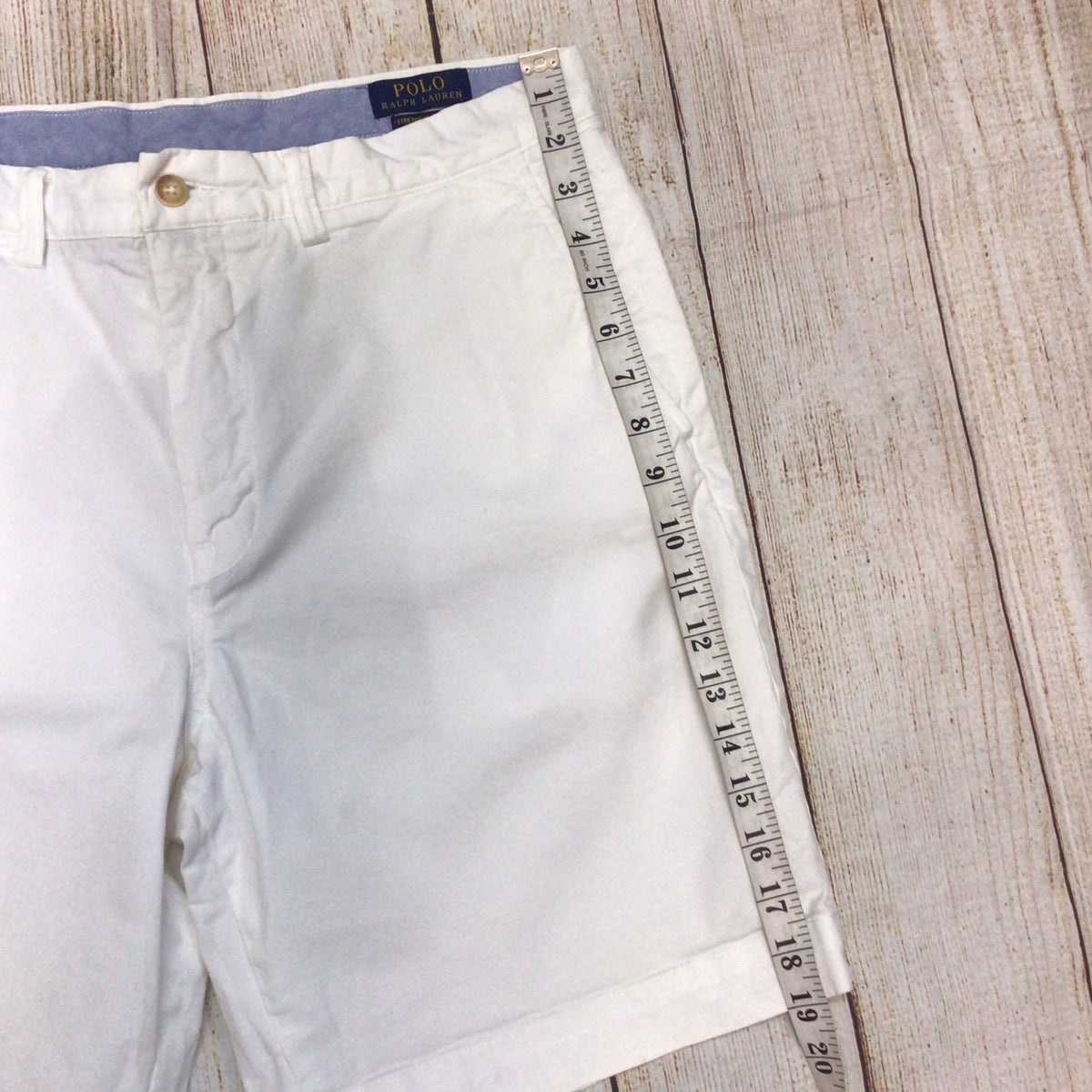 Polo Ralph Lauren White Stretch Classic Fit Shorts Size 34