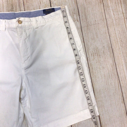 Polo Ralph Lauren White Stretch Classic Fit Shorts Size 34