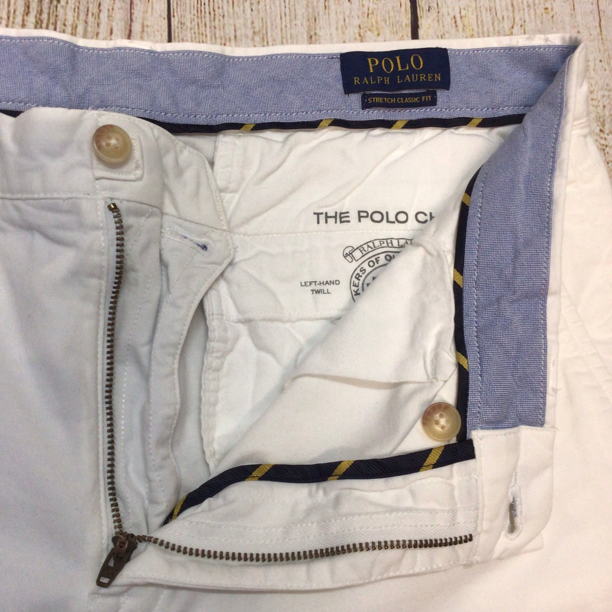 Polo Ralph Lauren White Stretch Classic Fit Shorts Size 34