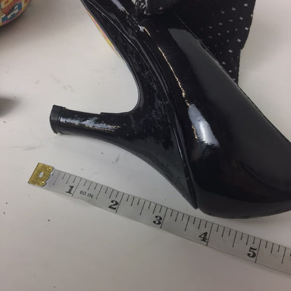 Irregular Choice Black Patent Leather Flick Flack Mutiny Heels Size 3 UK (36 EU)