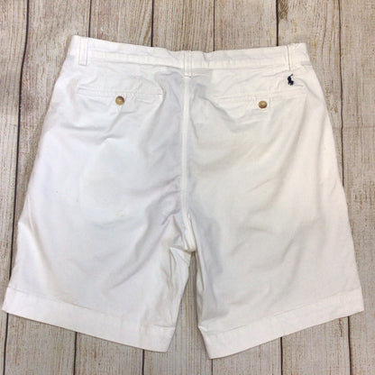 Polo Ralph Lauren White Stretch Classic Fit Shorts Size 34