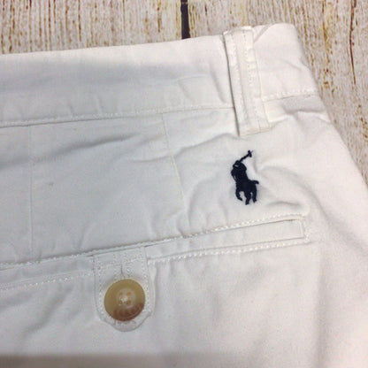 Polo Ralph Lauren White Stretch Classic Fit Shorts Size 34