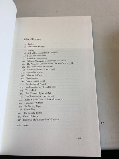 Two Hundred and Fifty Years A History of Saint Andrew's Society of The State of New York 1756 - 2006