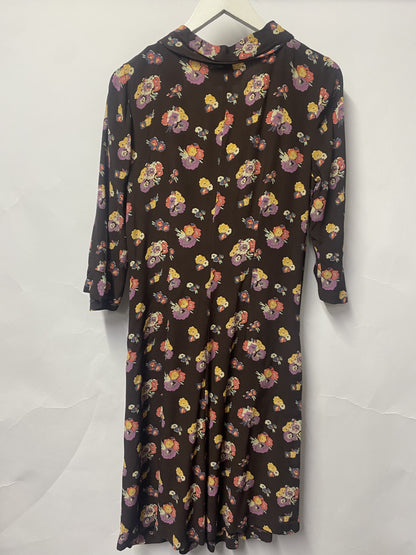 Cath Kidston Brown and Floral Mid Length Dress 12