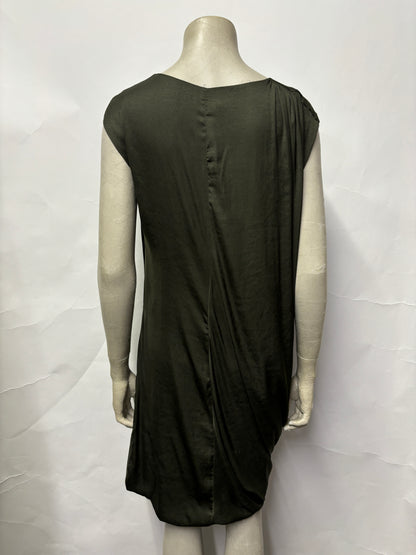 Helmut Lang Olive Green Silk Lined Dress 6