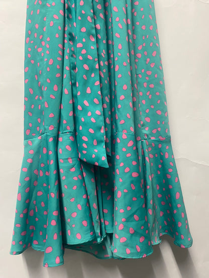 Dancing Leopard Green and Pink Spotted Full Length Dress 12