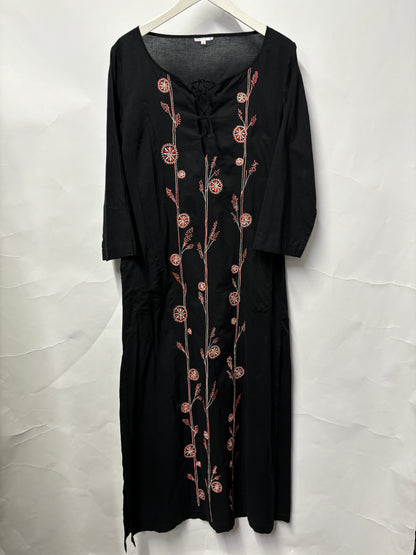 Allegra Hicks Black Embroidered Beach Cover Up