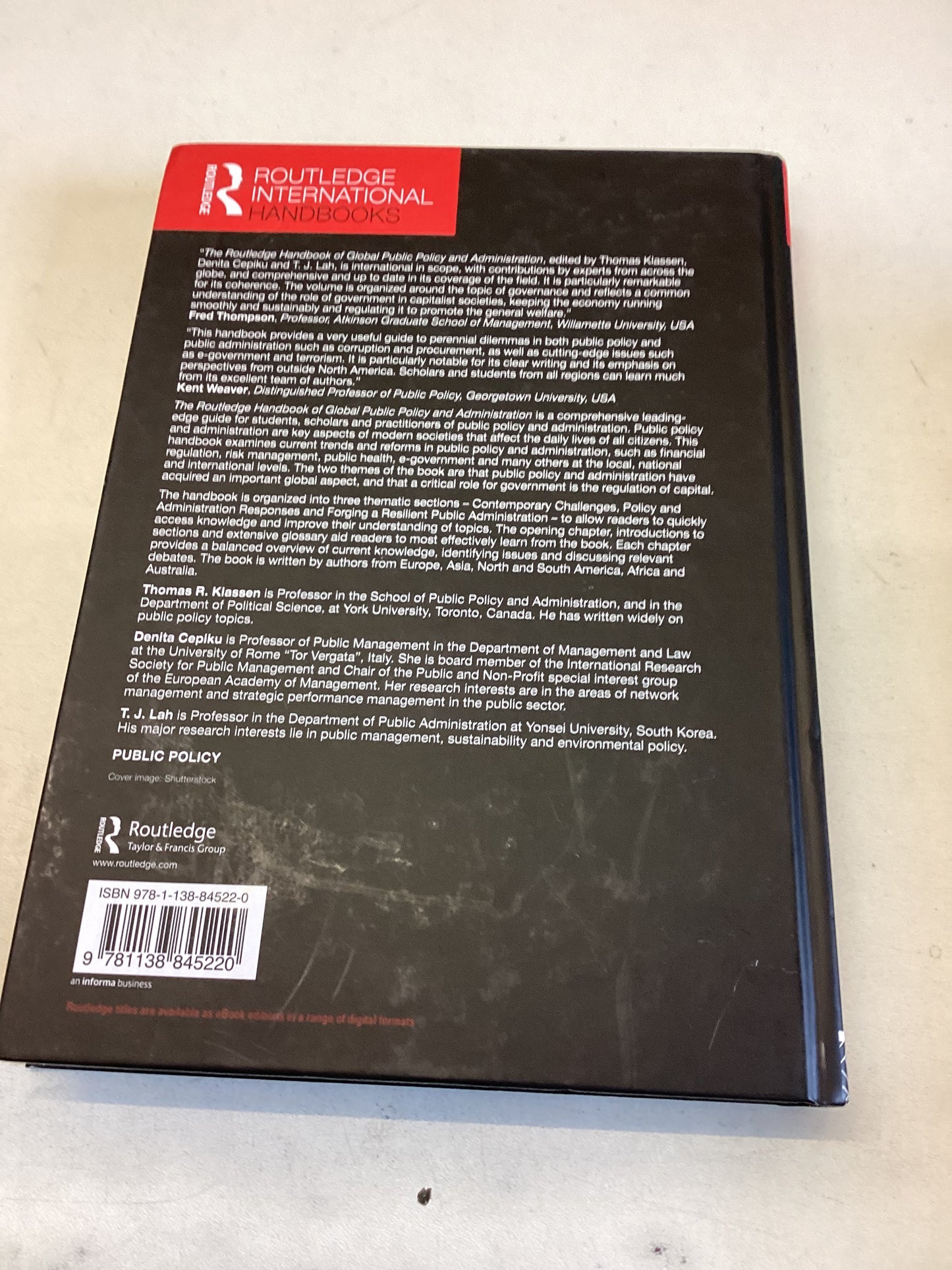 The Routledge Handbook of Global Public Policy and Administration