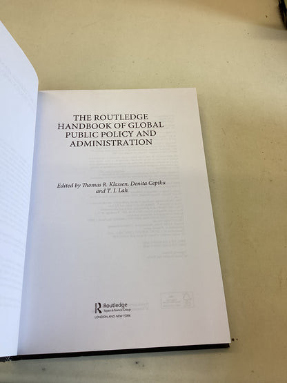 The Routledge Handbook of Global Public Policy and Administration