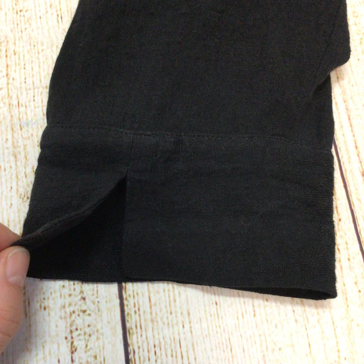 Shirin Guild Black 100% Linen Button Up Shirt Jacket Size L
