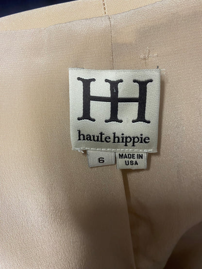 Haute Hippie Beige Silk Blazer 10