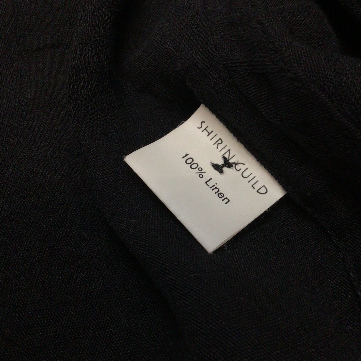 Shirin Guild Black 100% Linen Button Up Shirt Jacket Size L