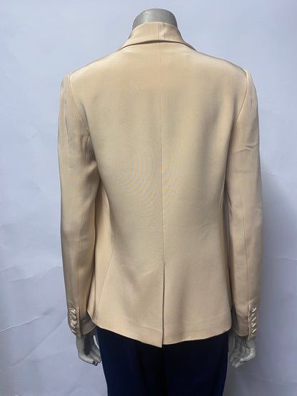 Haute Hippie Beige Silk Blazer 10