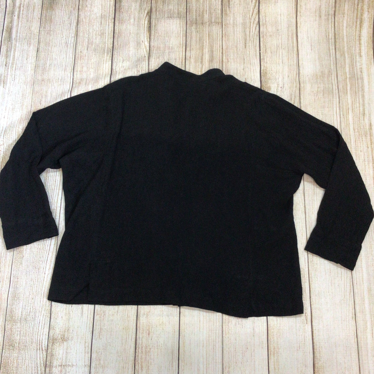 Shirin Guild Black 100% Linen Button Up Shirt Jacket Size L