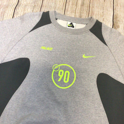 Palace x Nike Total P90 Grey Marl Sweatshirt Jumper Size L