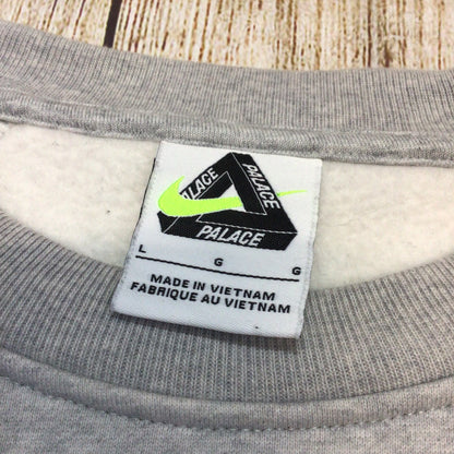 Palace x Nike Total P90 Grey Marl Sweatshirt Jumper Size L