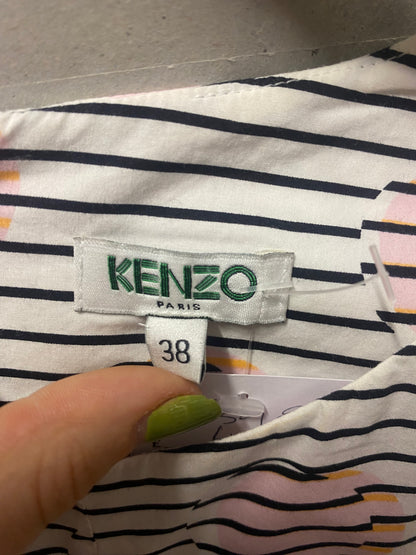 Kenzo Multicoloured Cotton Polka Dot and Striped Top 10