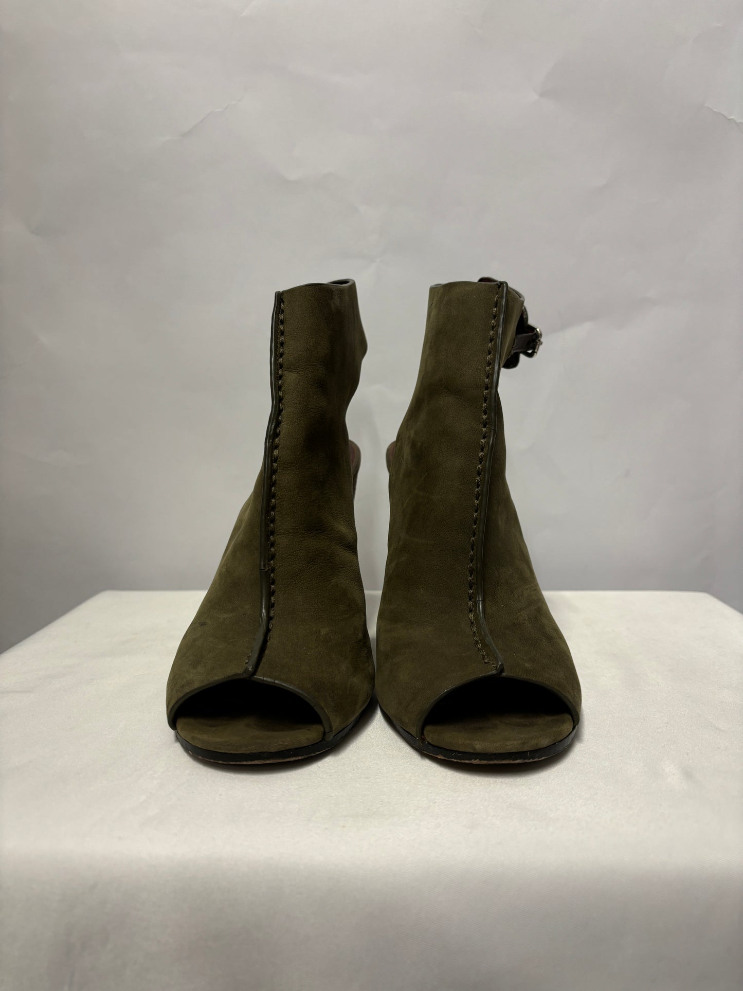 Coach Green Suede Saratoga Ankle Boots UK 3.5