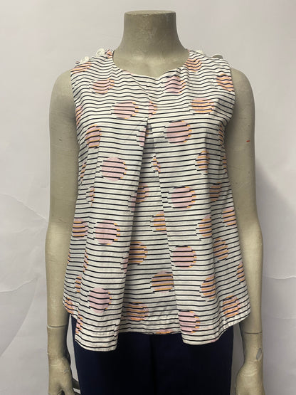 Kenzo Multicoloured Cotton Polka Dot and Striped Top 10