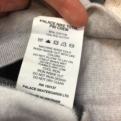 Palace x Nike Total P90 Grey Marl Sweatshirt Jumper Size L