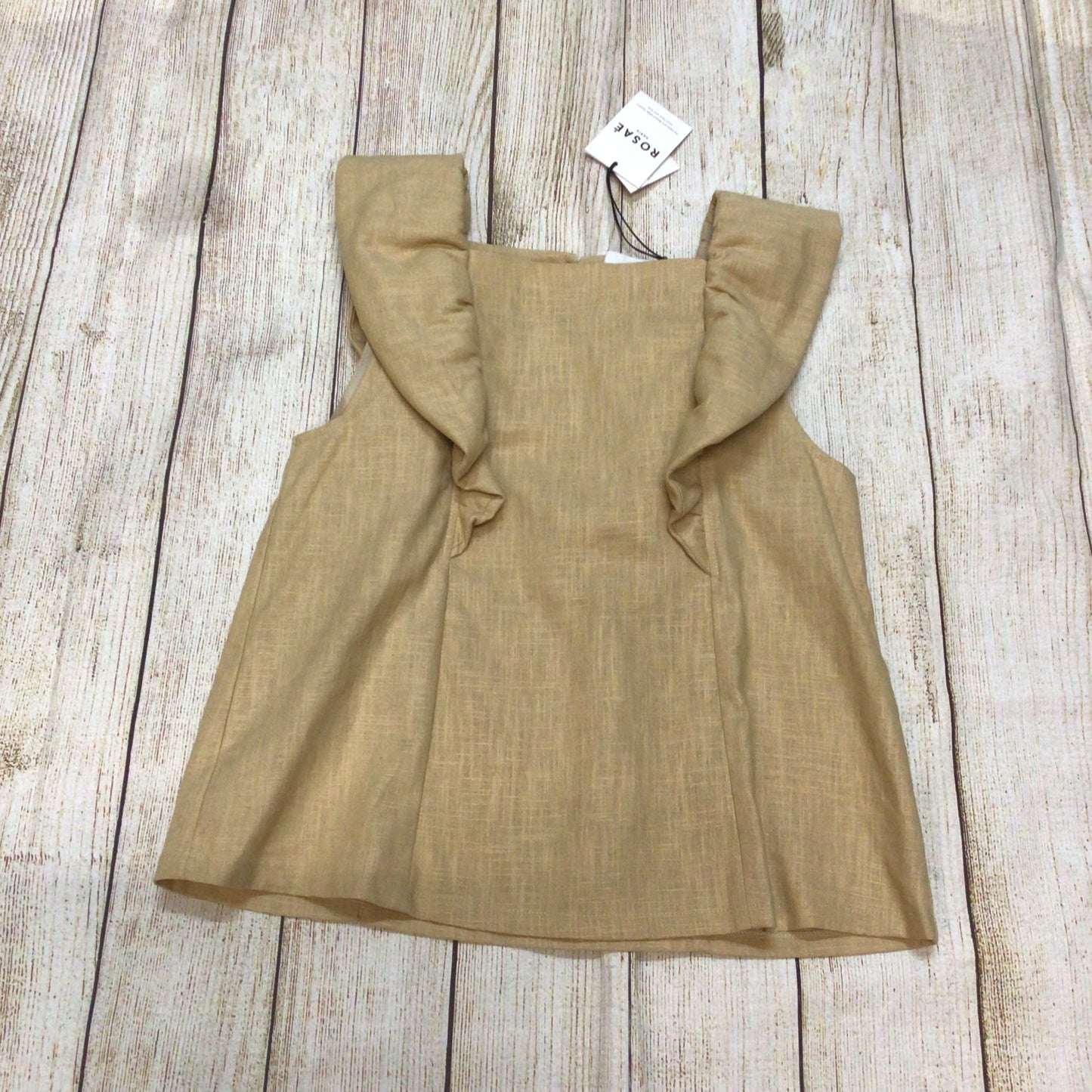 BNWT Rosaé Paris Biscuit Beige 100% Linen Sleeveless Top Size 36 (on label)