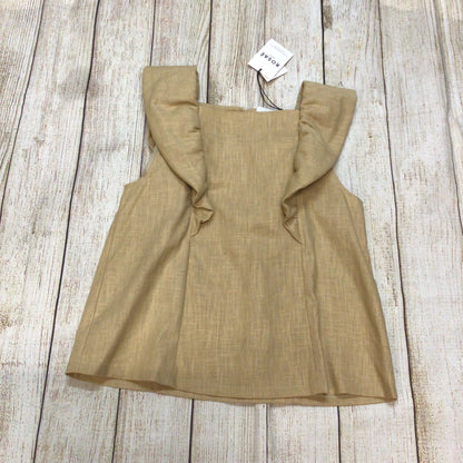BNWT Rosaé Paris Biscuit Beige 100% Linen Sleeveless Top Size 36 (on label)