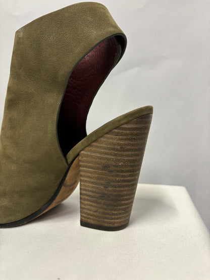 Coach Green Suede Saratoga Ankle Boots UK 3.5