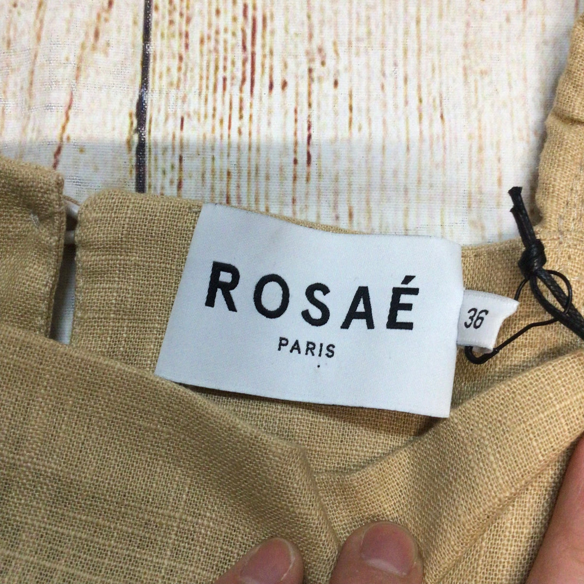 BNWT Rosaé Paris Biscuit Beige 100% Linen Sleeveless Top Size 36 (on label)
