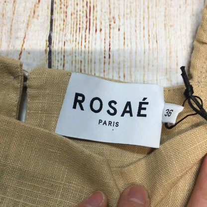BNWT Rosaé Paris Biscuit Beige 100% Linen Sleeveless Top Size 36 (on label)