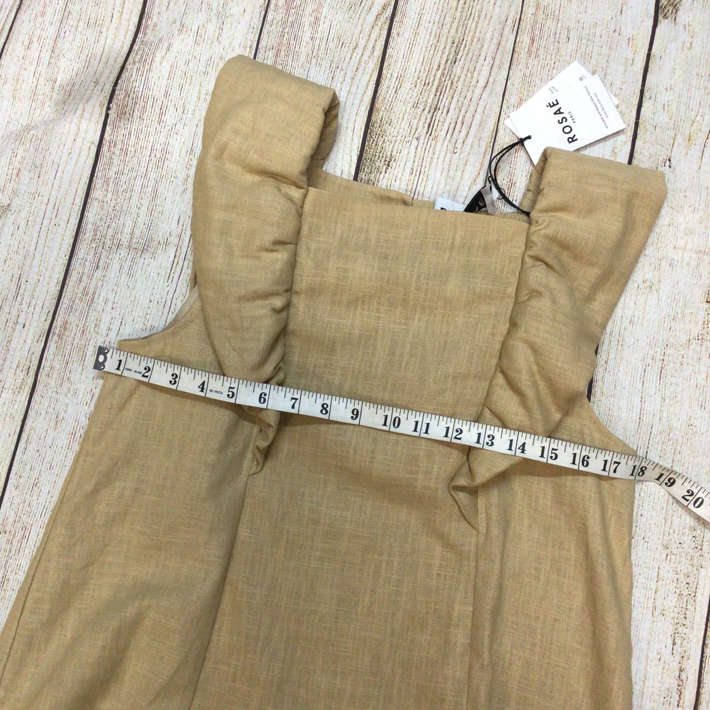 BNWT Rosaé Paris Biscuit Beige 100% Linen Sleeveless Top Size 36 (on label)
