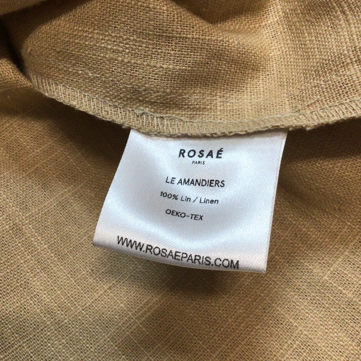 BNWT Rosaé Paris Biscuit Beige 100% Linen Sleeveless Top Size 36 (on label)