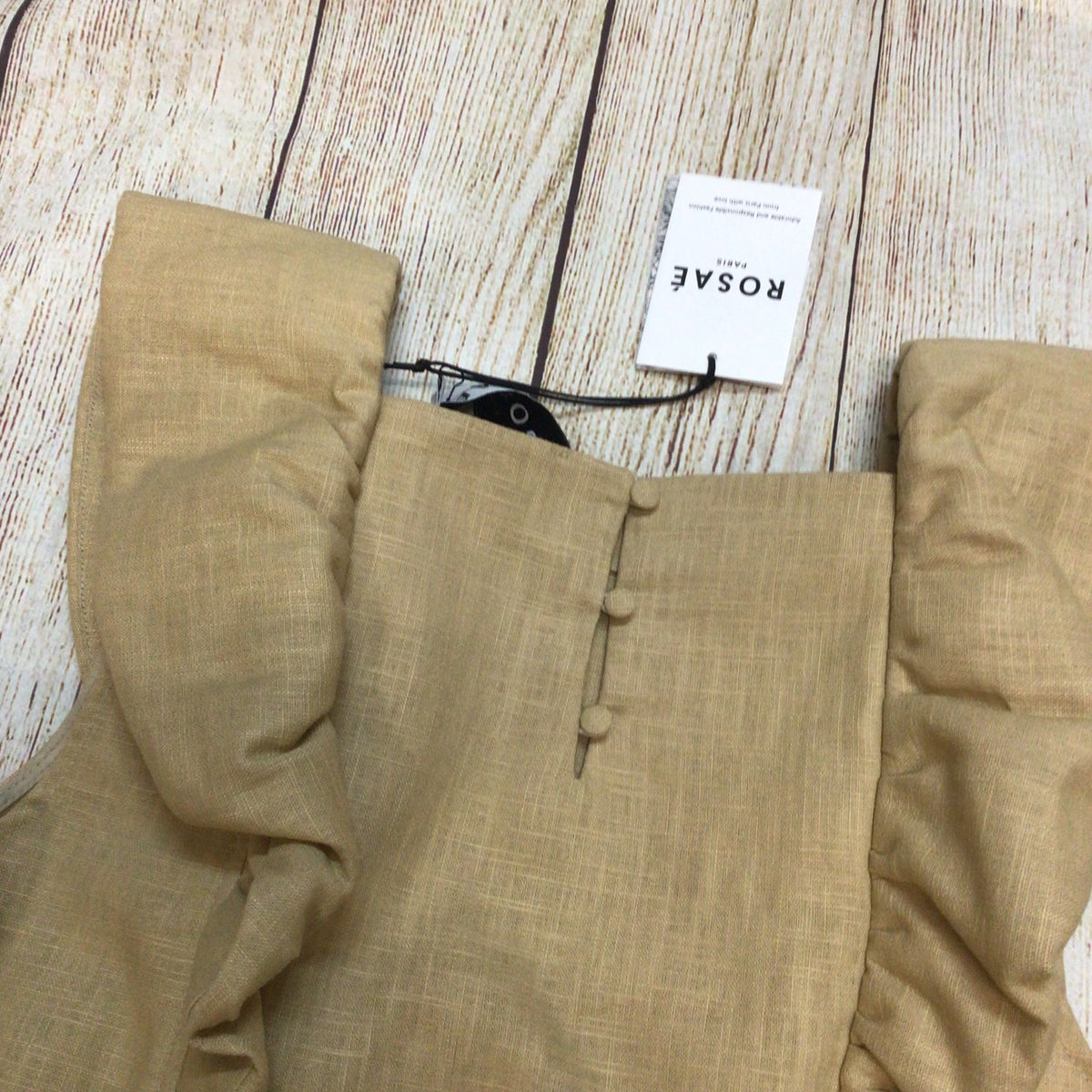 BNWT Rosaé Paris Biscuit Beige 100% Linen Sleeveless Top Size 36 (on label)