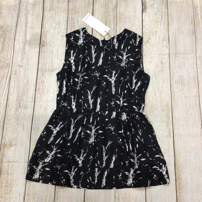BNWT Marni Black & White Abstract Print 100% Silk Top Size 40 (on label)