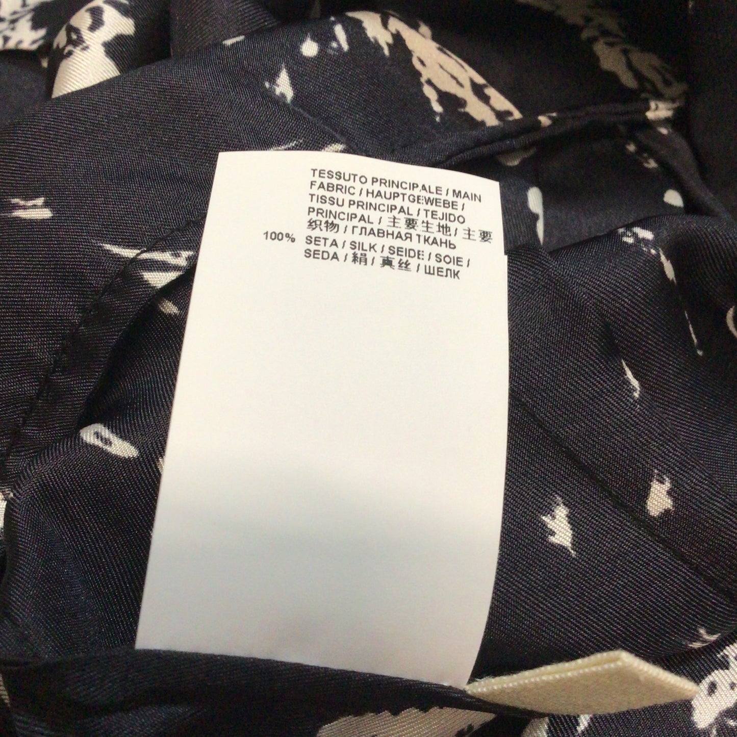 BNWT Marni Black & White Abstract Print 100% Silk Top Size 40 (on label)