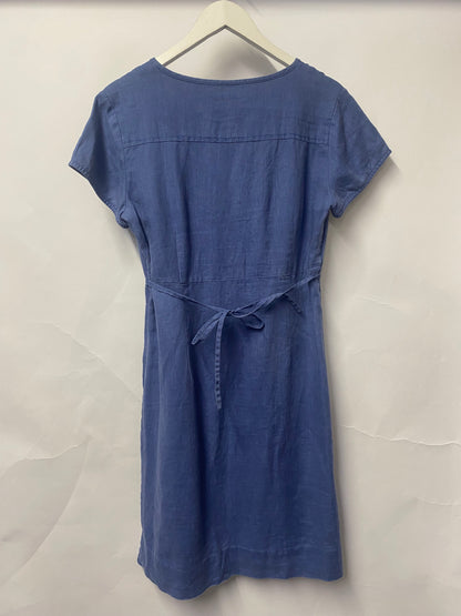 Boden Blue 100% Linen Summer Dress 12R