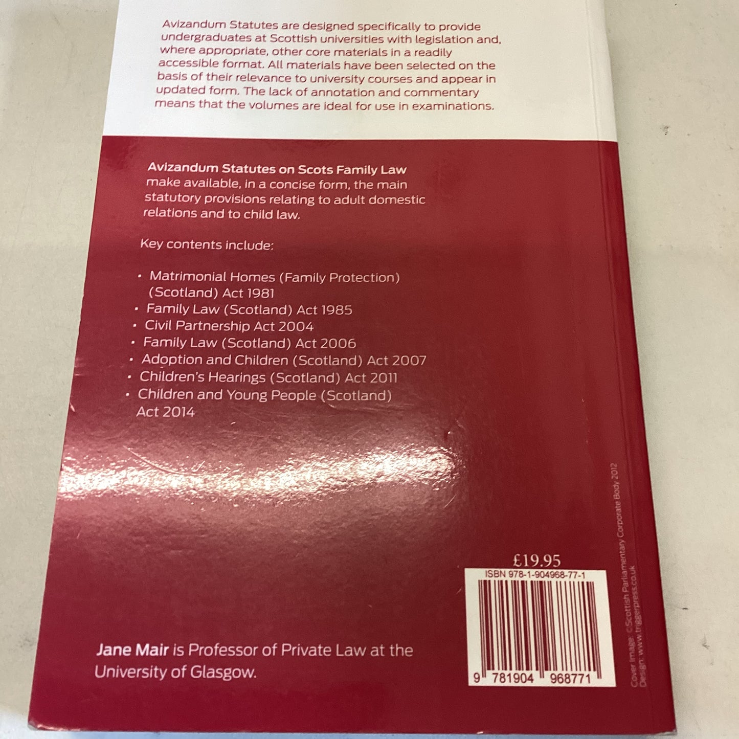 Avizandum Statues on Scots Family Law 14th Edition 2016-2017
