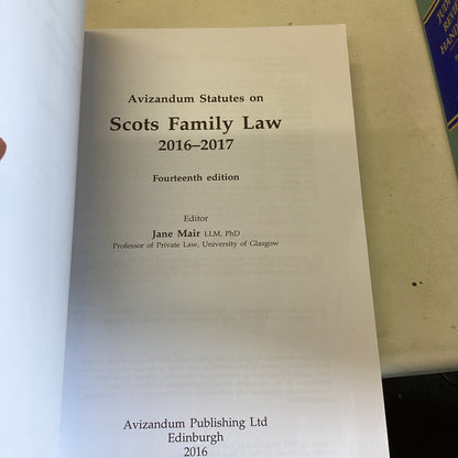 Avizandum Statues on Scots Family Law 14th Edition 2016-2017