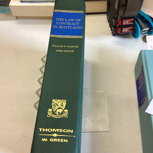 The Law of Contract In Scotland Third Edition William W McBryde