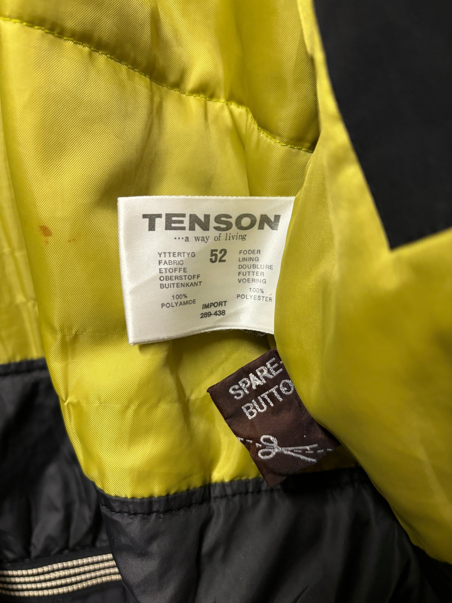 Tenson MPC Function Black Waterproof Ski Jacket 52