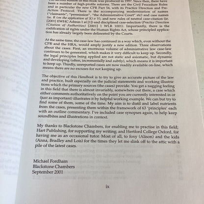 Judicial Review Handbook Third Edition Michael Fordham