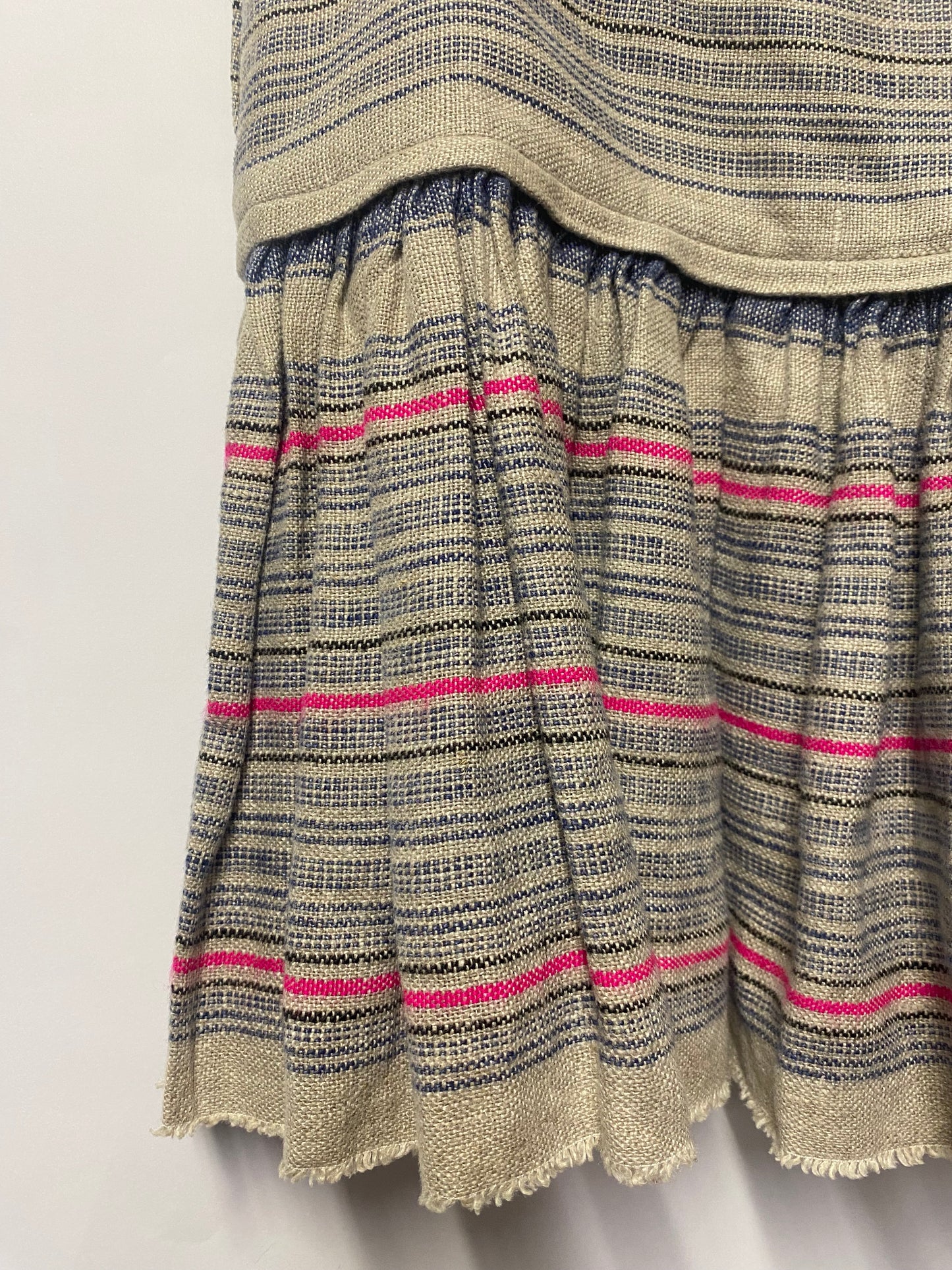 Isabel Marant Grey, Blue and Pink Striped Mini Skirt Large