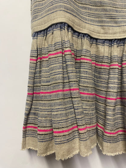 Isabel Marant Grey, Blue and Pink Striped Mini Skirt Large