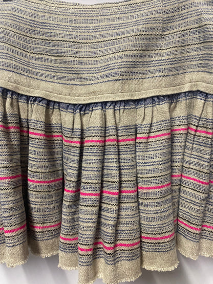 Isabel Marant Grey, Blue and Pink Striped Mini Skirt Large