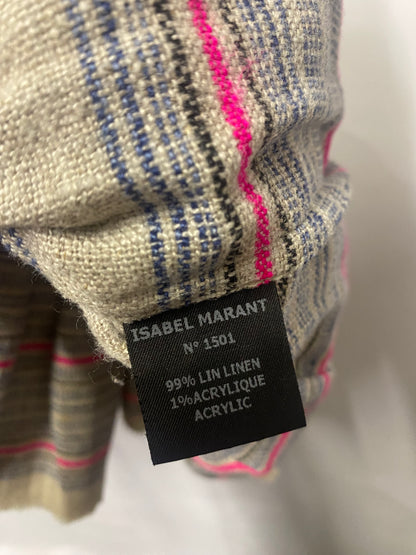 Isabel Marant Grey, Blue and Pink Striped Mini Skirt Large