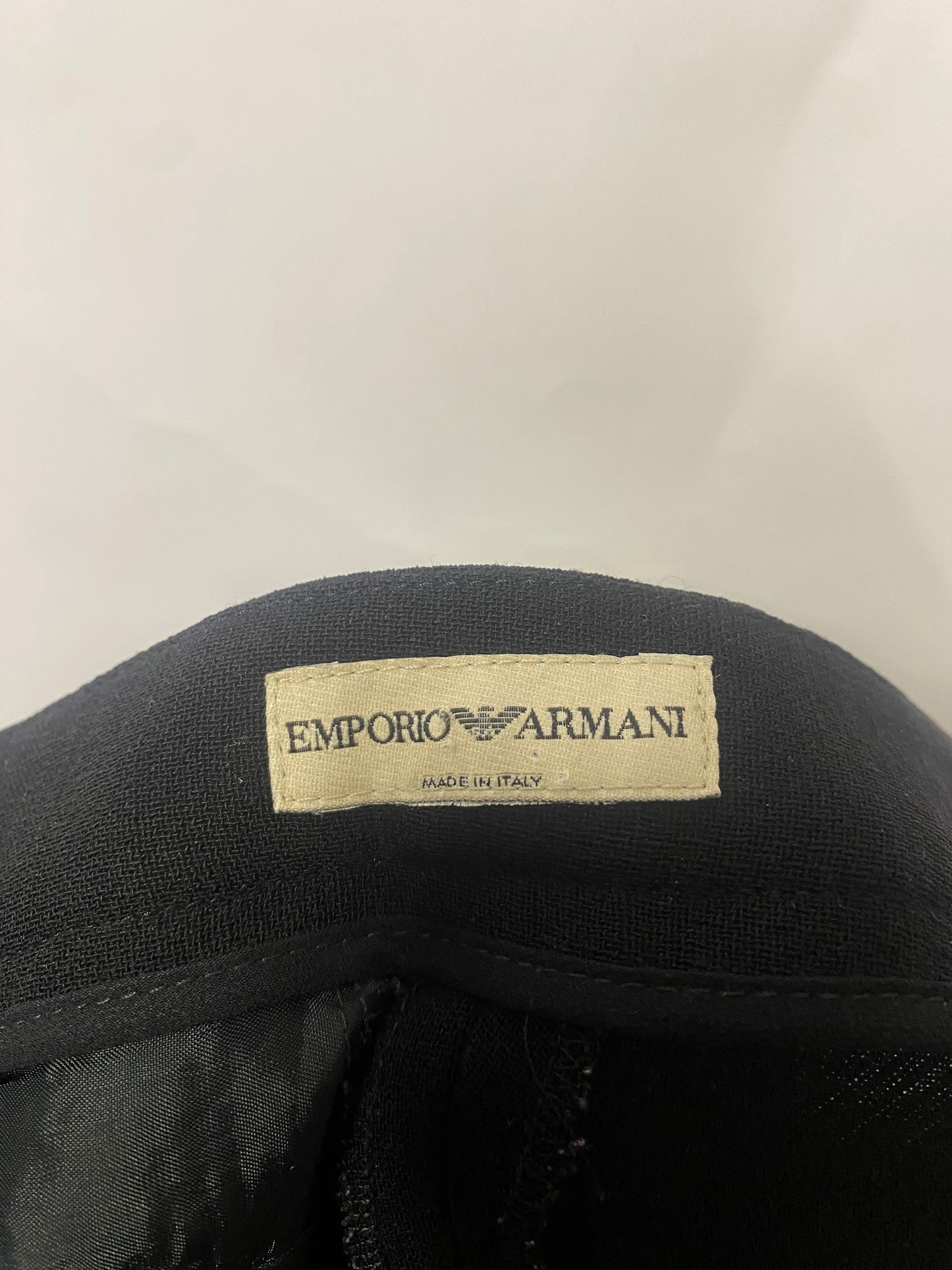 Emporio Armani Vintage Black Tapered Trousers XS