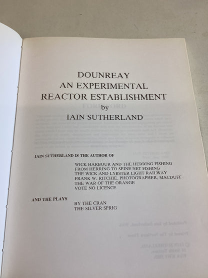 Dounreay An Experimental Reactor Establishment Iain Sutherland