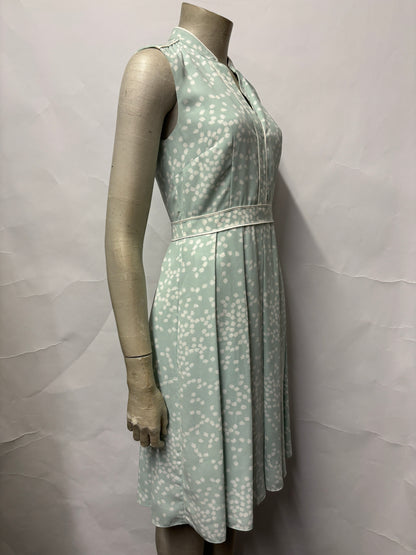 Hobbs Green and White Alma Dress UK 8