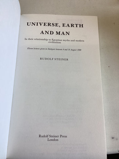 Universe Earth and Man Rudolf Steiner