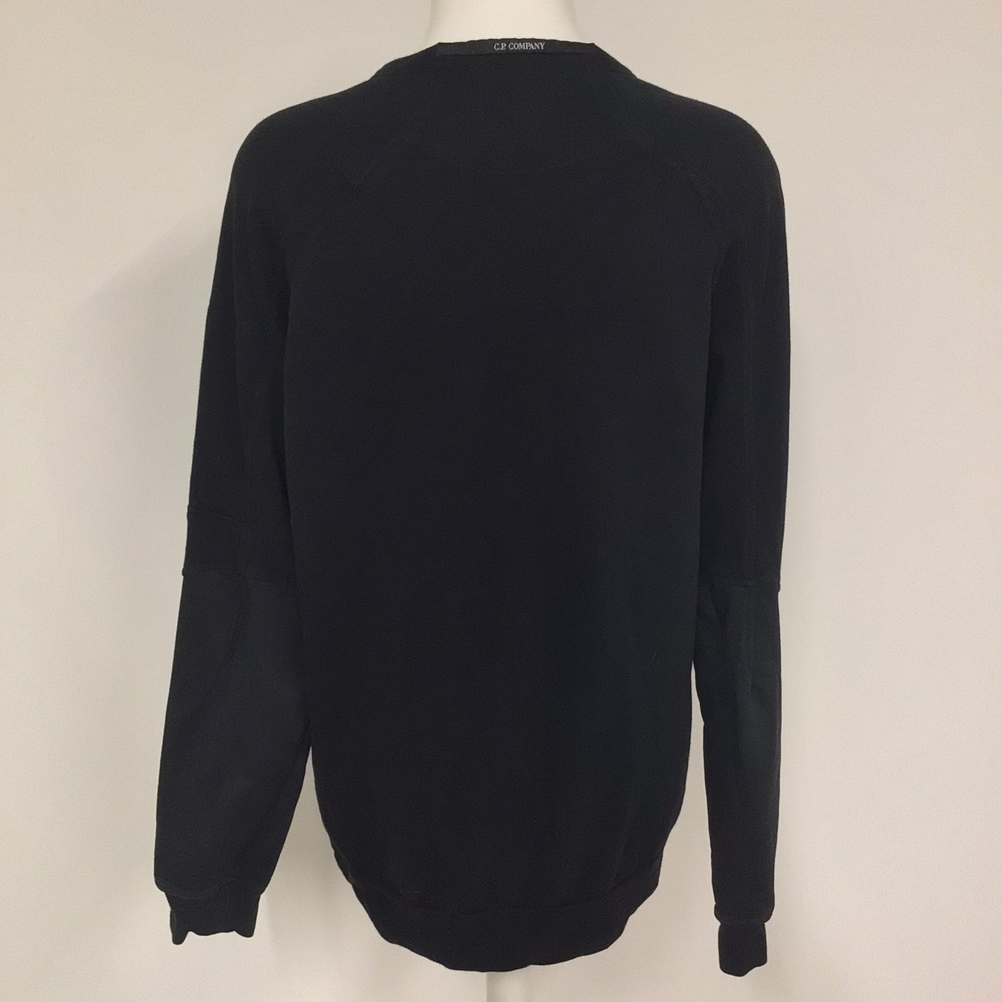 CP Company Black Sweatshirt Jumper w/Zip Detail & Arm Pocket Size M