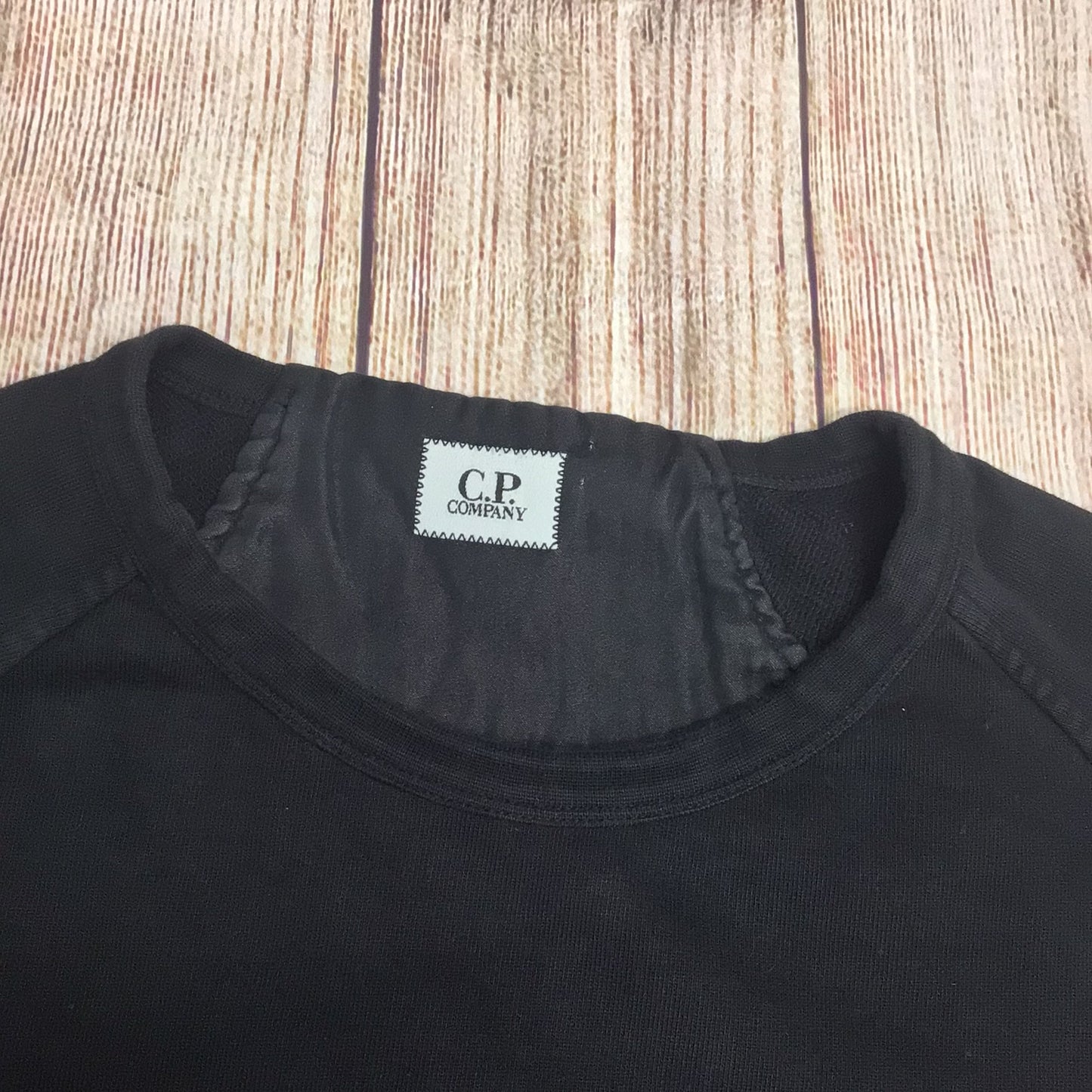 CP Company Black Sweatshirt Jumper w/Zip Detail & Arm Pocket Size M